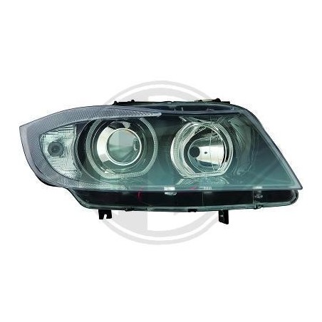 faro bmw e90 con h7 e led ccfl di posizione neon 2007 -  2012