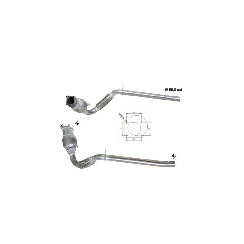 CATALIZZATORE FORD TRANSIT 92KW - 125CV DAL 2002 AL 2006