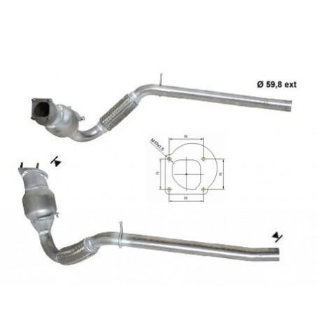 CATALIZZATORE FORD TRANSIT 92KW - 125CV DAL 2002 AL 2006