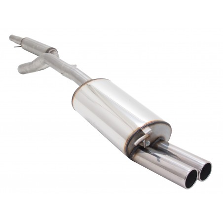 Scarico sportivo golf 4 gruppo A completa acciaio 2x76mm lineare