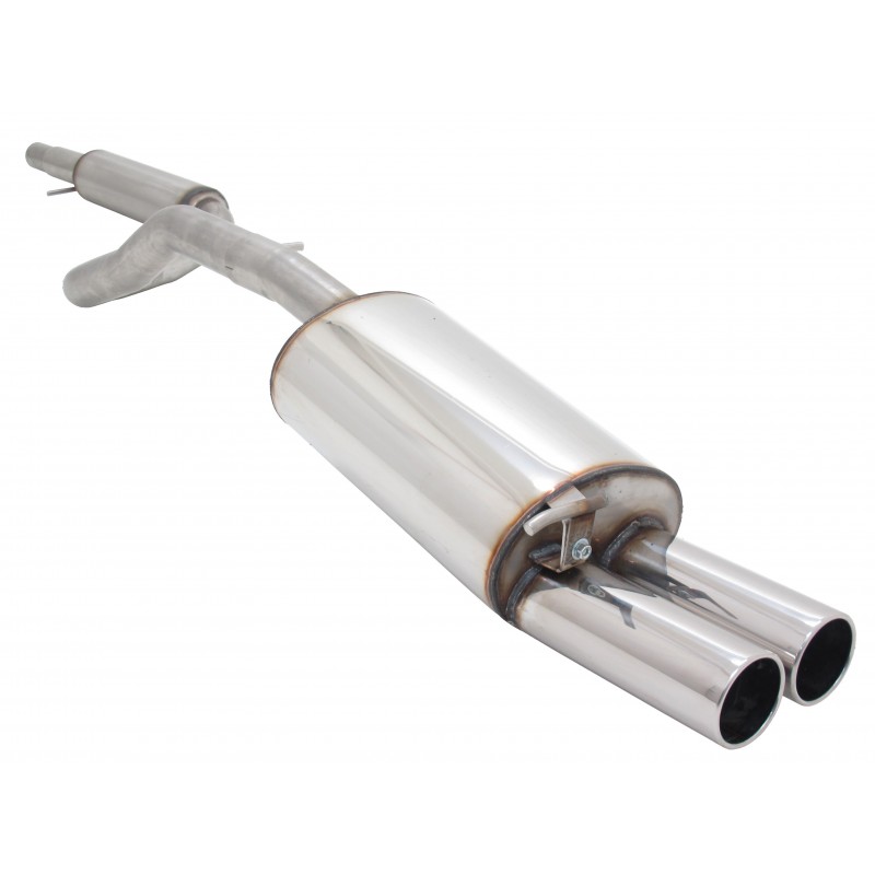 Scarico sportivo golf 4 gruppo A completa acciaio 2x90mm lineare