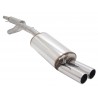 Scarico sportivo golf 4 gruppo A completa acciaio 2x90mm lineare