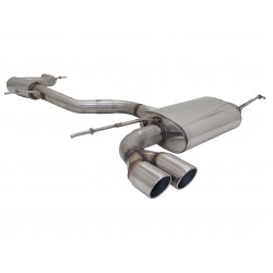 Scarico completo 70mm Golf 6 acciaio inox 2x76mm SR Design