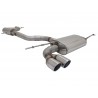 Scarico completo 70mm Golf 6 acciaio inox 2x76mm SR Design