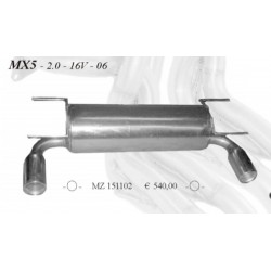 marmitta sportiva posteriore mazda mx5 2000cc 16v dal 2006