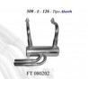 marmitta sportiva fiat 500 old FT080202 2 uscite da 60mm