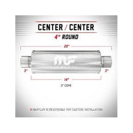 Silenziatore auto sportivo 3'' - 76mm acciaio magnaflow 14419
