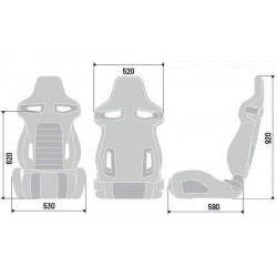 sedile sparco modello R333 2021 nero/grigio reclinabile