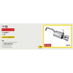 scarico sportivo fiat 500 dal 2006 1000 1200 1400 benzina