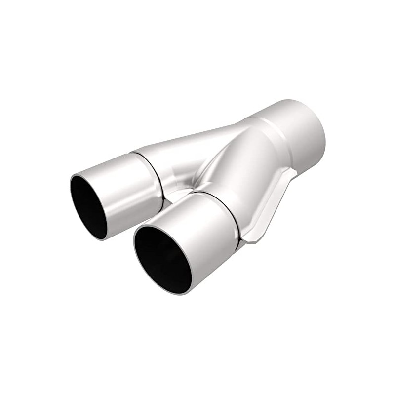 SILENZIATORE SPORTIVO CONNETTORE ACCIAIO A Y PER DOPPI SCARICHI