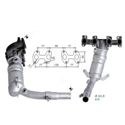 CATALIZZATORE FIAT 600 1.1cc 54cv 188A4000