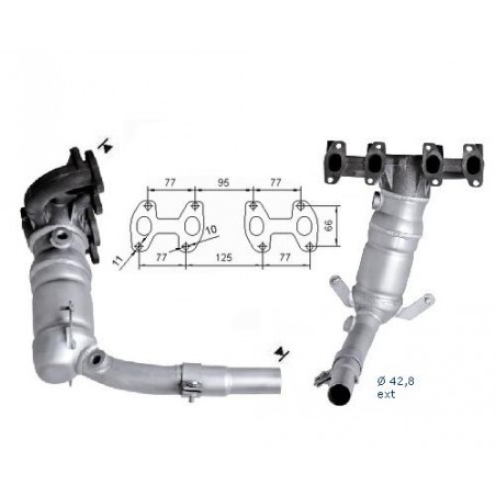 CATALIZZATORE FIAT 600 1.1cc 54cv 188A4000