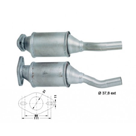 CATALIZZATORE FIAT 600 900cc motore 1170A1.046