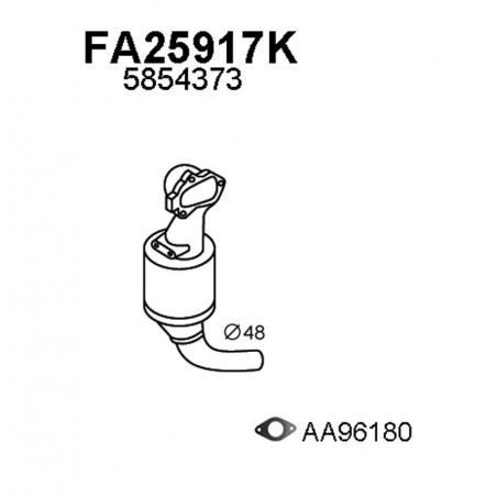 CATALIZZATORE FIAT GRANDE PUNTO 1.3 MJTD 75CV 55200518