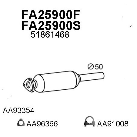 DPF FAP FIAT GRANDE PUNTO 90CV 1300MJTD 199A3000