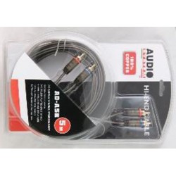 cavo prolunga rca 5mt ofc audiosystem connettore maschio maschio coppia