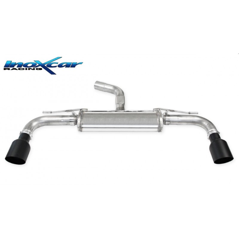 scarico sportivo golf VIII 8 doppio scarico duplex finali ceramici 100mm inoxcar