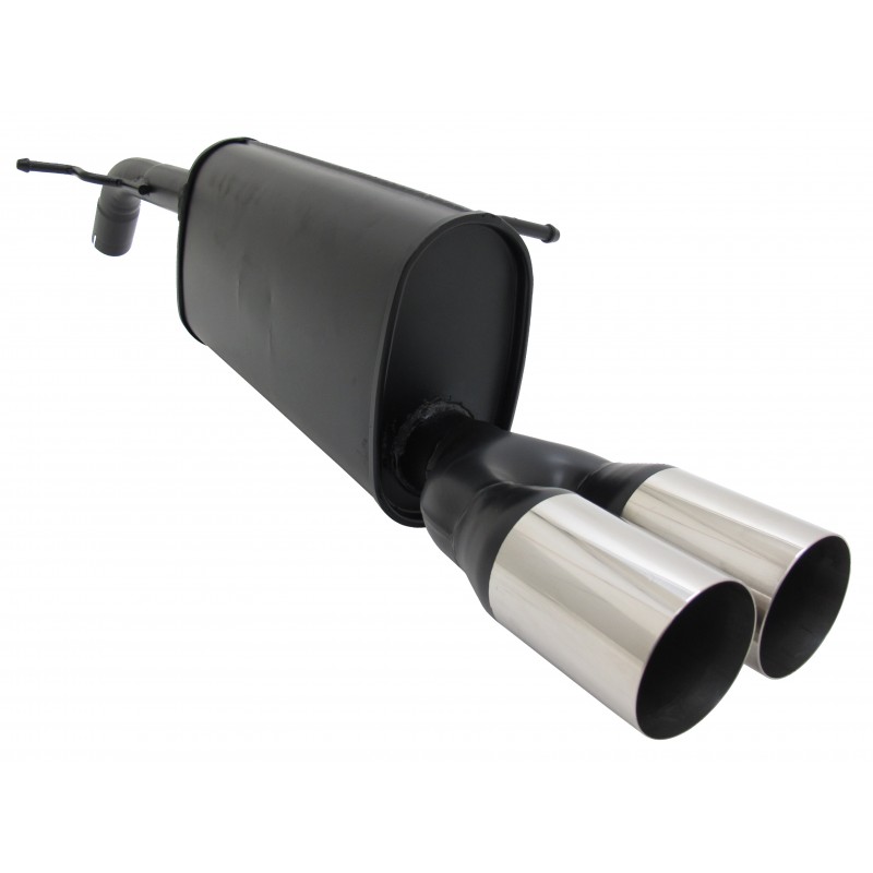 Scarico sportivo peugeot 207 1.4 1.6 hdi 2 x 76mm acciaio