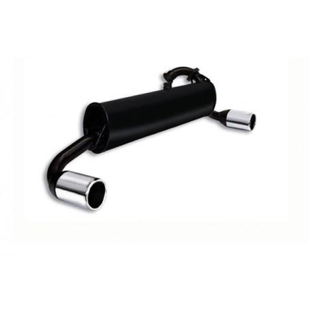 scarico sportivo mercedes smart doppia uscita dx + sx 76mm inox