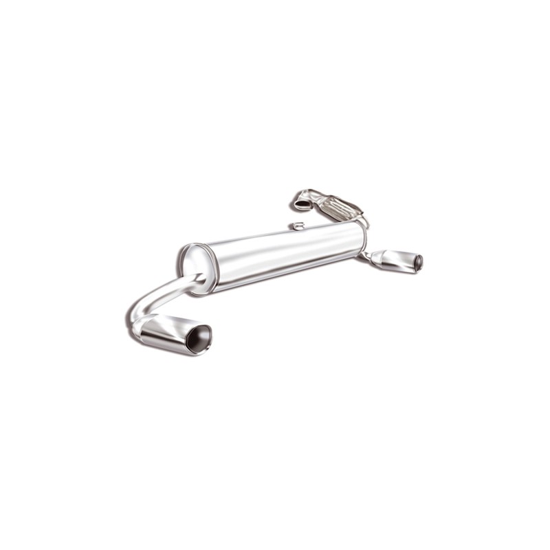 scarico sportivo mercedes smart doppio dx + sx sportivo 2 x 76mm acciaio