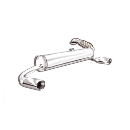 scarico sportivo mercedes smart doppio dx + sx sportivo 2 x 76mm acciaio