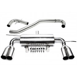 SCARICO SPORTIVO GOLF V 1K AUDI A3 8P 1KP PLUS ACCIAIO 2*76mm