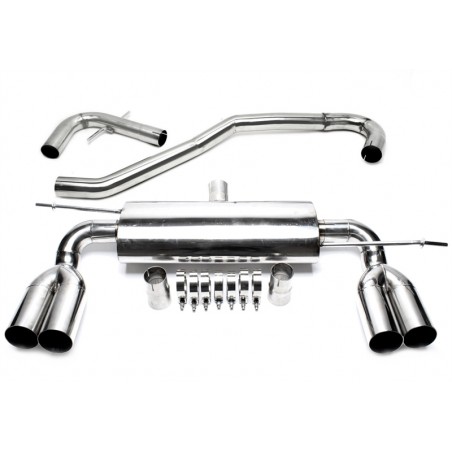 SCARICO SPORTIVO GOLF V 1K AUDI A3 8P 1KP PLUS ACCIAIO 2*76mm