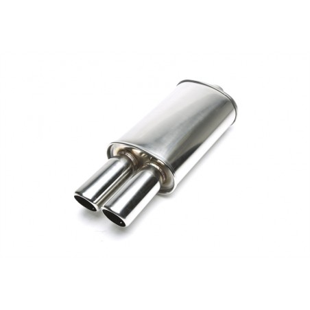 SCARICO SPORTIVO UNIVERSALE IN ACCIAIO OVALE 2X76mm inox racing