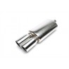 scarico sportivo universale doppia uscita 2 x 89mm tondo obliquo
