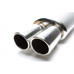 scarico sportivo universale doppia uscita 2 x 89mm tondo obliquo