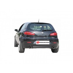 doppio scarico sportivo alfa 147 ragazzon acciaio 2x76mm 1.6 1.9 jtdm
