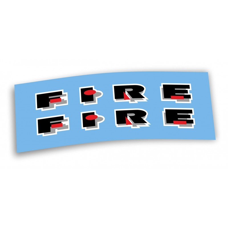 adesivi uno fire laterali nero rosso fiat FIRE