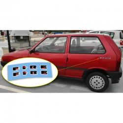 adesivi uno fire laterali nero rosso fiat FIRE
