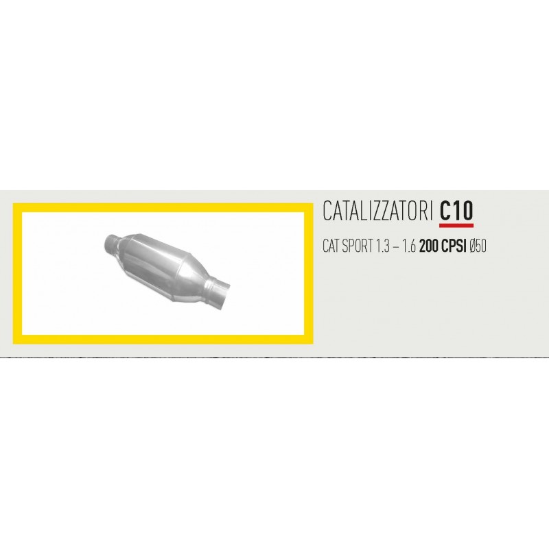 Catalizzatore sportivo asso racing Cromo 200 celle metallico C10