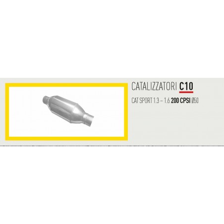 Catalizzatore sportivo asso racing Cromo 200 celle metallico C10