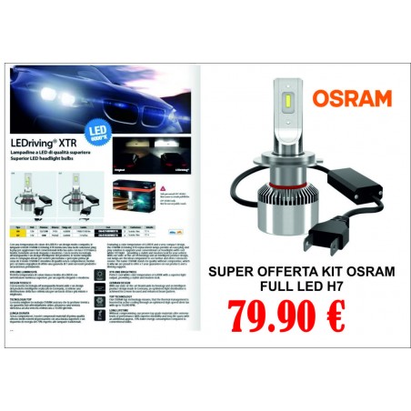 KIT FULL LED H7 OSRAM XTR 6000 LUMEN 18 + 18 WATT CHIP CANBUS