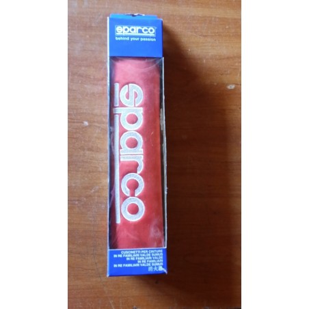 Cuscinetti cintura Sparco Ricamati Bianco Rosso