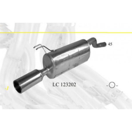 MARMITTA SPORTIVA LANCIA Y 1200 16V DAL 2002 TONDO 80MM