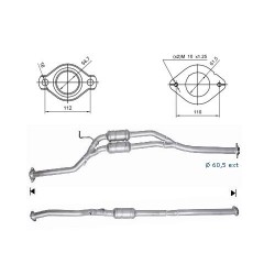 catalizzatore specifico Lexus IS200 metallico ricambio 2.2td 69708D