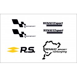 kit adesivi renault sport 8pz con loghi vari anche nurburgring