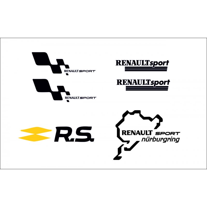 kit adesivi renault sport 8pz con loghi vari anche nurburgring