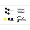 kit adesivi renault sport 8pz con loghi vari anche nurburgring