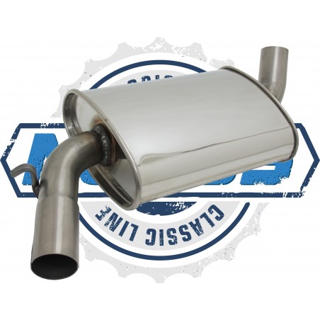 Silenziatore centrale sportivo ACCIAIO inox per Golf 2 Jetta 1.8 1.8 8V GTI