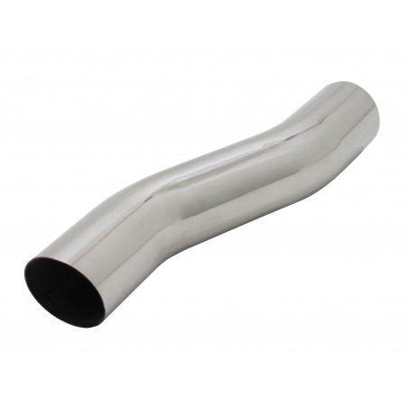 Terminale di scarico in acciaio inox 1x60mm S-Design con ABE