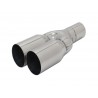 Terminale di scarico in acciaio inox Y 2x76mm RL-Design con ABE