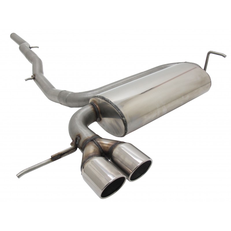 Impianto di scarico sportivo acciaio Audi S3 8L 2x76mm SR-Design