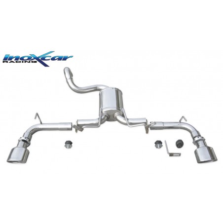 doppio scarico sportivo fiat 500 1400 16v 100cv dal 2007 ovale dx sx120x80mm acciaio