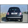 doppio scarico sportivo fiat 500 1400 16v 100cv dal 2007 ovale dx sx120x80mm acciaio