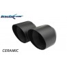 terminale codino marmitta doppio caramic black inox car 2 x 80mm