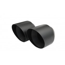 terminale codino marmitta doppio caramic black inox car 2 x 80mm